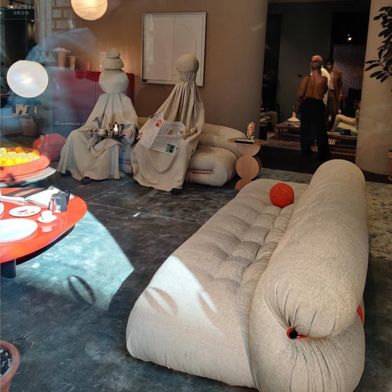 La riedizione del divano Soriana di Tobia Scarpa alla Design Week 2021